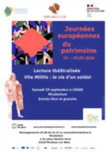 photo Lecture théâtralisée : Vita Militis, la vie d'un soldat