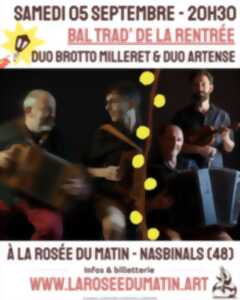 BAL TRAD' DE LA RENTRÉE : DUO BROTTO MILLERET & DUO ARTENSE