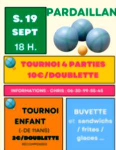 photo Tournoi 4 parties à Pardaillan