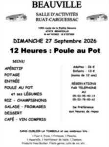 Repas Poule au pot à Beauville