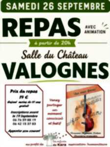 Repas avec animation