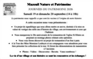 photo Journées Européennes du Patrimoine avec Mazeuil Nature et Patrimoine