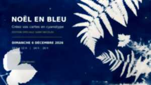 photo Noël en bleu – Créez vos cartes en cyanotype