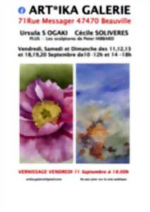 photo Exposition Ursula S OGAKI et Cécile SOLIVERES