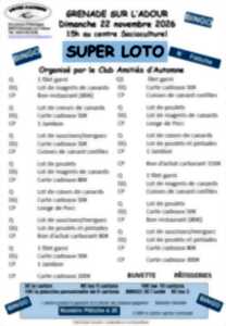 Super Loto - Club amitiés d'automne