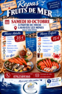 Repas Fruits de Mer à Lavaveix-Les-Mines