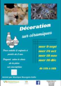 Atelier décoration sur céramique